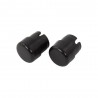 BOUTONS D EMBOUT DE GUIDON NOIRS