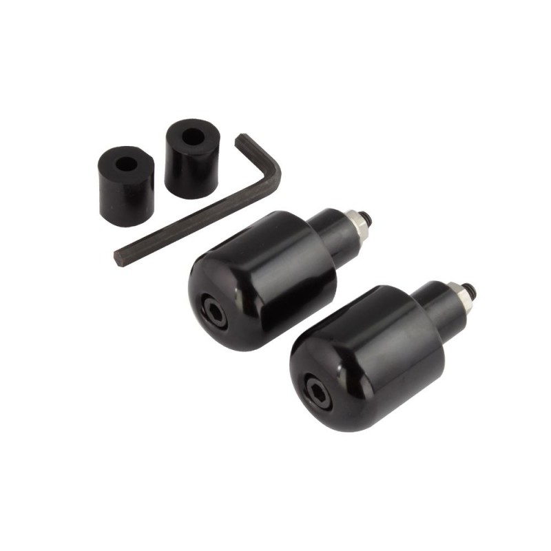 BAR END UNIVERSAL 18mm FITMENT BLACK