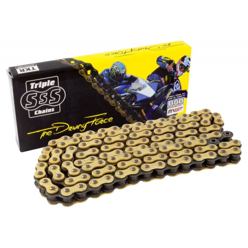 MOTORCYCLE O-RING CHAIN GOLD 520-120 LINK