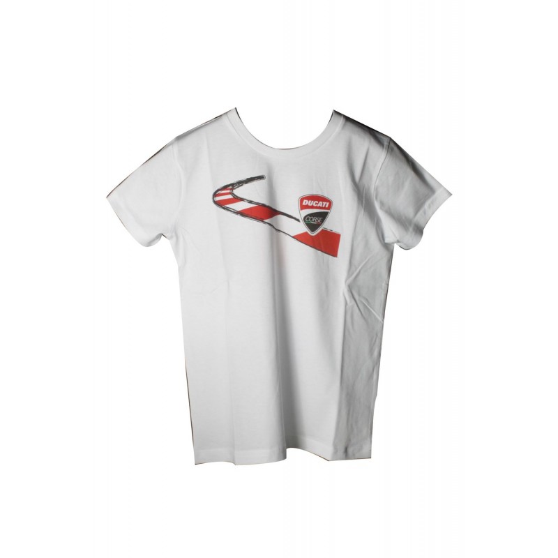 T-SHIRT ENFANT DUCATI RACING 8-10 ANS BLANC
