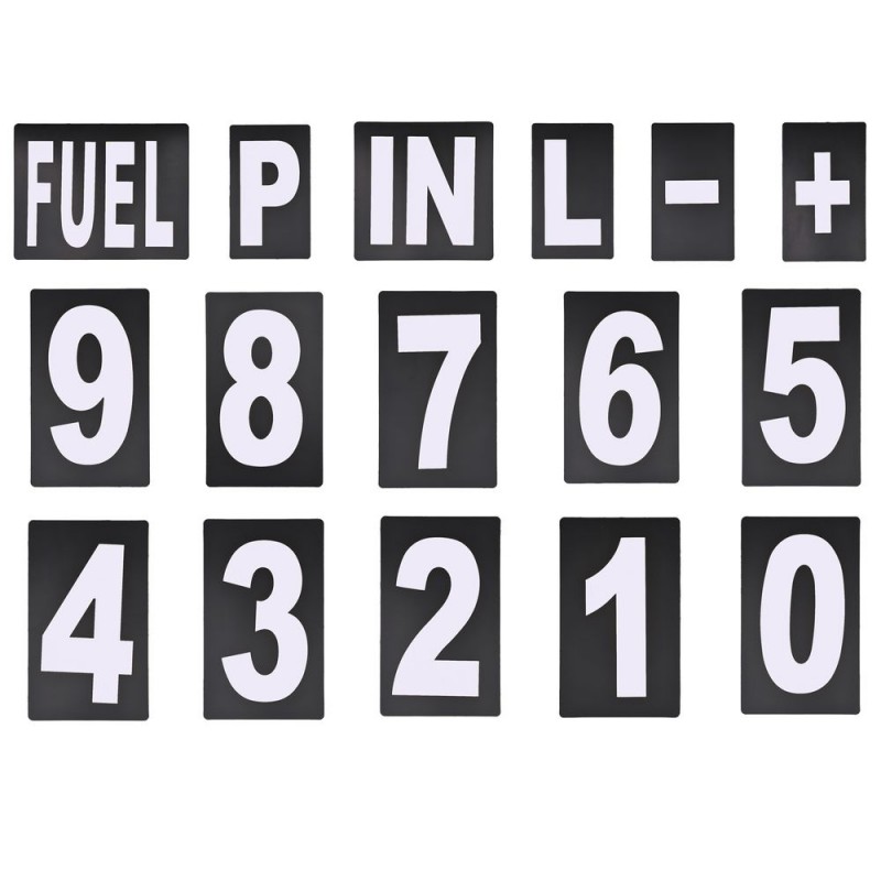 Kit de numéros blancs pour tableau de bord  37 pièces   pour tableau de bord PITB99