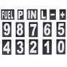 Kit de numéros blancs pour tableau de bord  37 pièces   pour tableau de bord PITB99