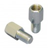 ADAPTATEUR DE RÉTROVISEUR CONVERTISSEUR DE RÉTROVISEURS UNI EN RÉGLAGE YAM 10 MM, PAIRE CHROMÉE