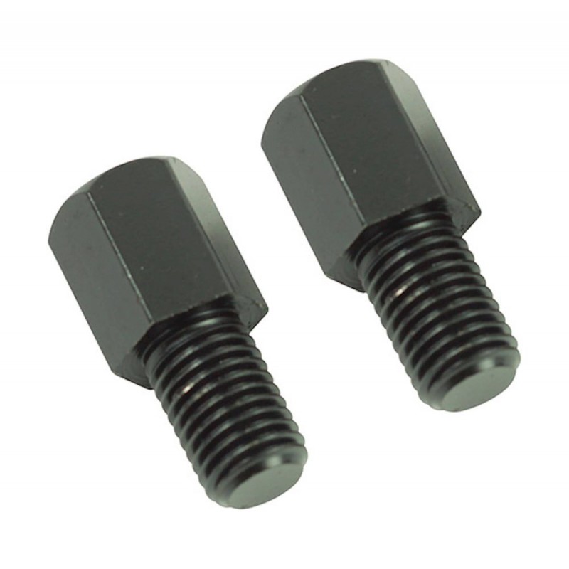 Adaptateur de rétroviseur pour conversion de rétroviseurs UNI vers montage YAM, montage YAM, 10 mm, noir, la paire