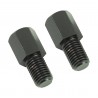 Adaptateur de rétroviseur pour conversion de rétroviseurs UNI vers montage YAM, montage YAM, 10 mm, noir, la paire