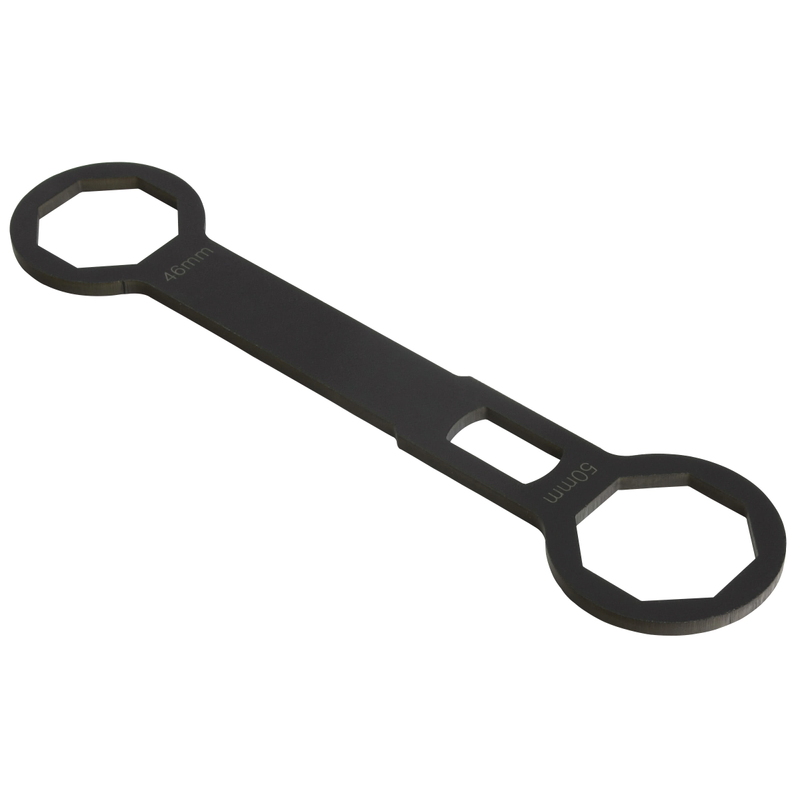 Clé à tête cylindrique de fourche (46 mm, 50 mm) à double extrémité