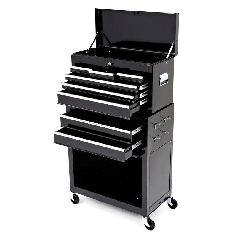 ARMOIRE À OUTILS ROULANGE NOIRE AVEC COFFRE