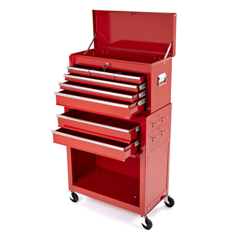 ARMOIRE À OUTILS ROULANGE ROUGE AVEC COFFRE