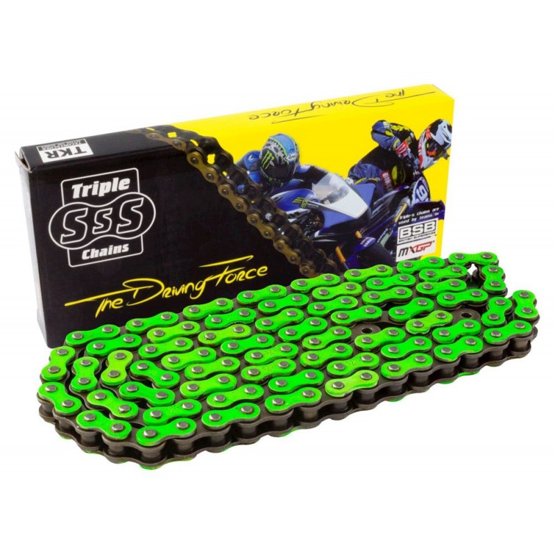 CHAÎNE TRIPLE S HD 520H 120 MAILLONS VERTS  MAILLON À RESSORT CL