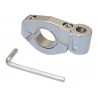 RÉTROVISEUR UNIVERSEL, SUPPORT DE RÉTROVISEUR DE GUIDON 22 25 MM, FILETAGE 10 MM, CHROMÉ (1 PIÈCE)