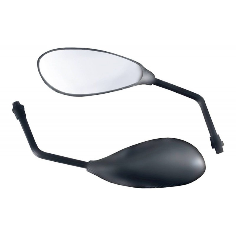 PAIRE DE RÉTROVISEURS UNIVERSELS F3 NOIRS POUR GUIDON 10 MM