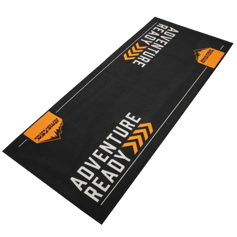 TAPIS DE GARAGE BIKETEK AVENTURE READY ORANGE   190 x 80 cm