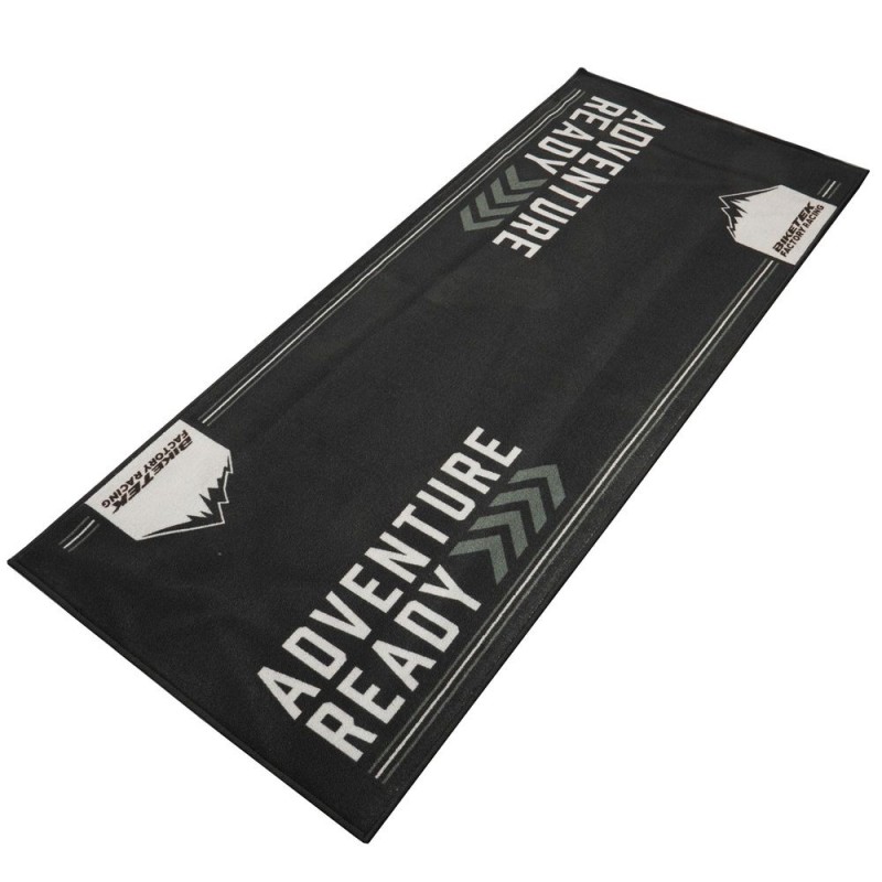 TAPIS DE GARAGE BIKETEK AVENTURE READY GRIS   190 x 80 cm