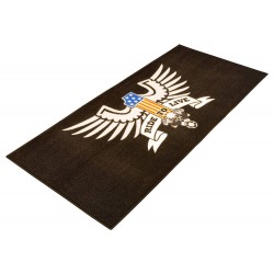 TAPIS DE GARAGE BIKETEK SÉRIE 3 AMERICAN EAGLE   RIDE TO LIVE   190 x 80 cm  1,52 m²