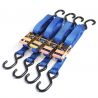 4 sangles d'arrimage à cliquet bleues, 5 m x 25 mm
