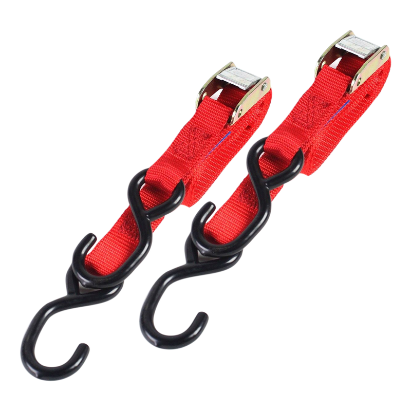 2 sangles d'arrimage à verrouillage automatique, rouge, 1,8 m x 25 mm, SVL0045