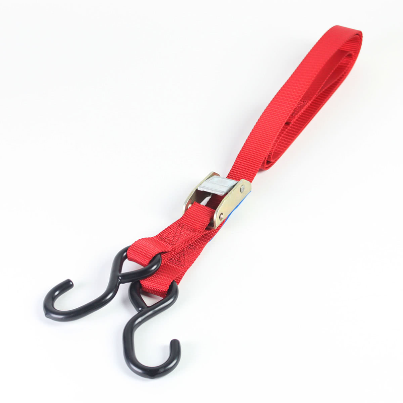 2 sangles d'arrimage à verrouillage automatique, rouge, 1,8 m x 25 mm