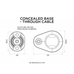 Base 360 Quad Lock Cache  Câble