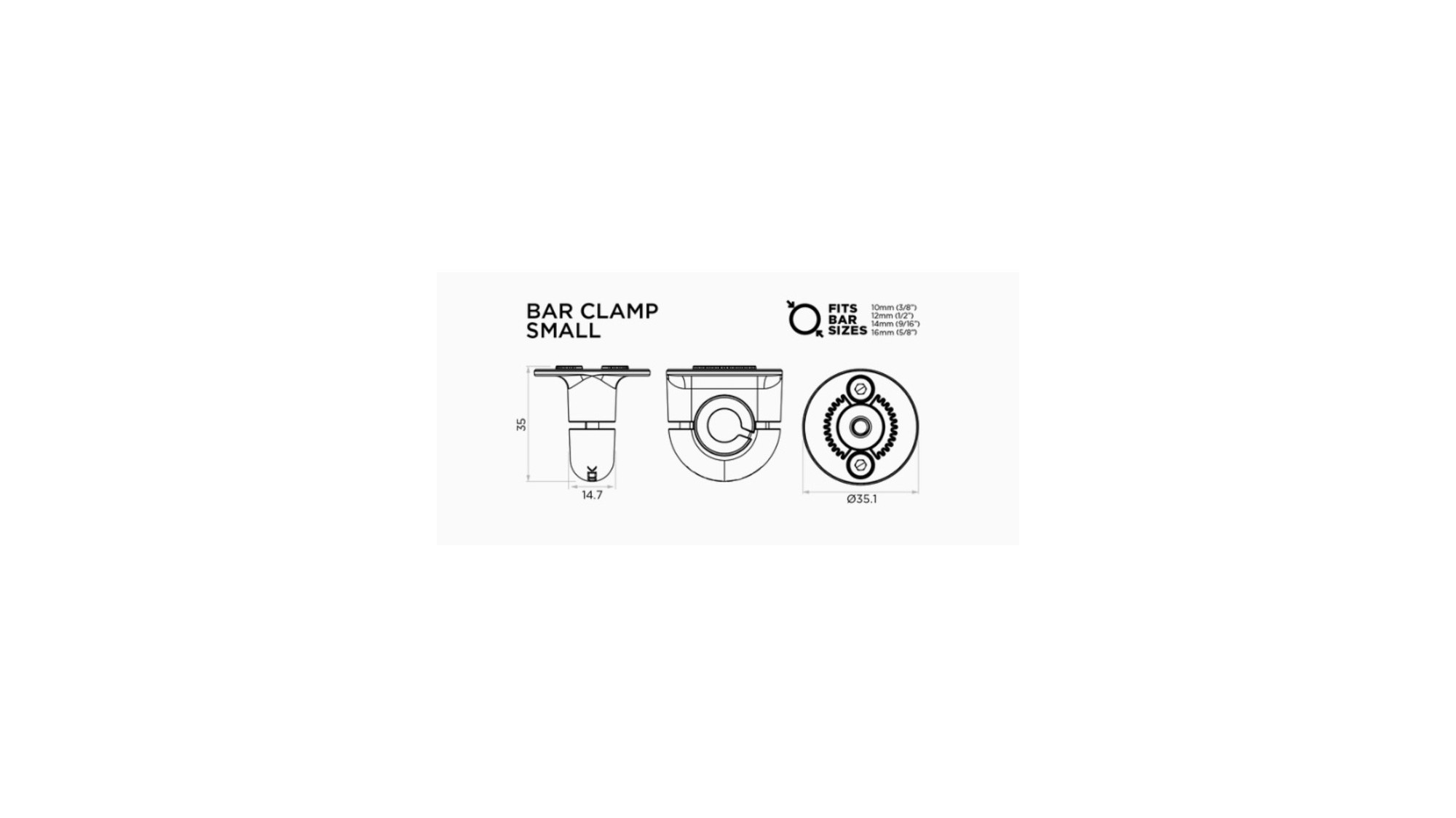 Base Quad Lock 360 - Collier de serrage petit modèle V2