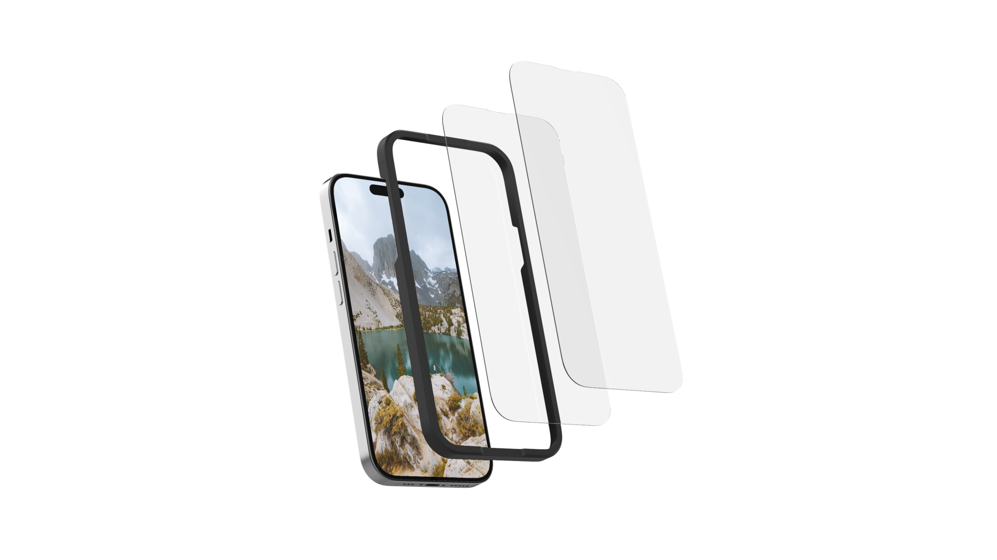 ROKFORM Kit de protection d'écran en verre trempé pour iPhone 15 Pro Max