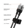 ROKFORM Câble de charge USB C vers USB C 100 W en Kevlar - 3,3 pi