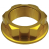 STEERING STEM NUT GOLD M24x32-P1.5H10 KAWASAKI SUZUKI [56W701D]