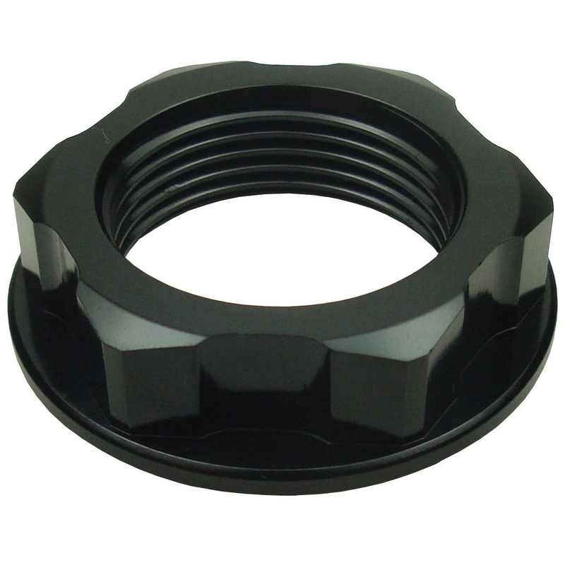 STEERING STEM NUT BLACK M24x32-P1.5H10 KAWASAKI SUZUKI [56W701K]