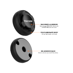 ROKFORM Support adhésif pour tableau de bord de voiture (verrou tournant en aluminium)