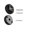 ROKFORM Support adhésif pour tableau de bord de voiture (verrou tournant en aluminium)