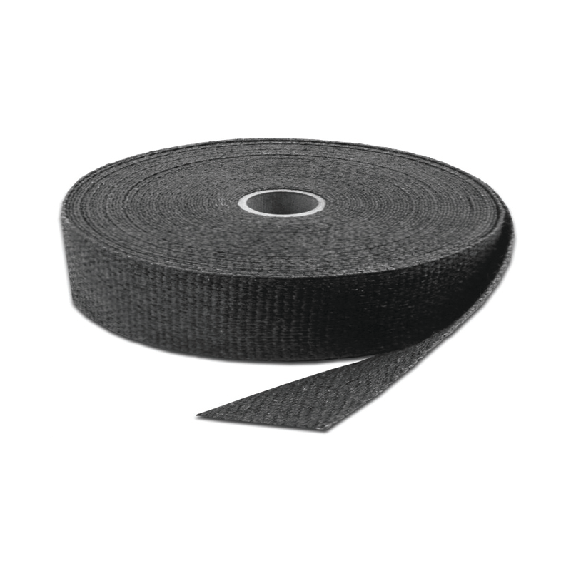 RUBAN D ÉCHAPPEMENT 2,5 cm x 15,2 m, NOIR, 4 CÂBLES EN ACIER INOXYDABLE