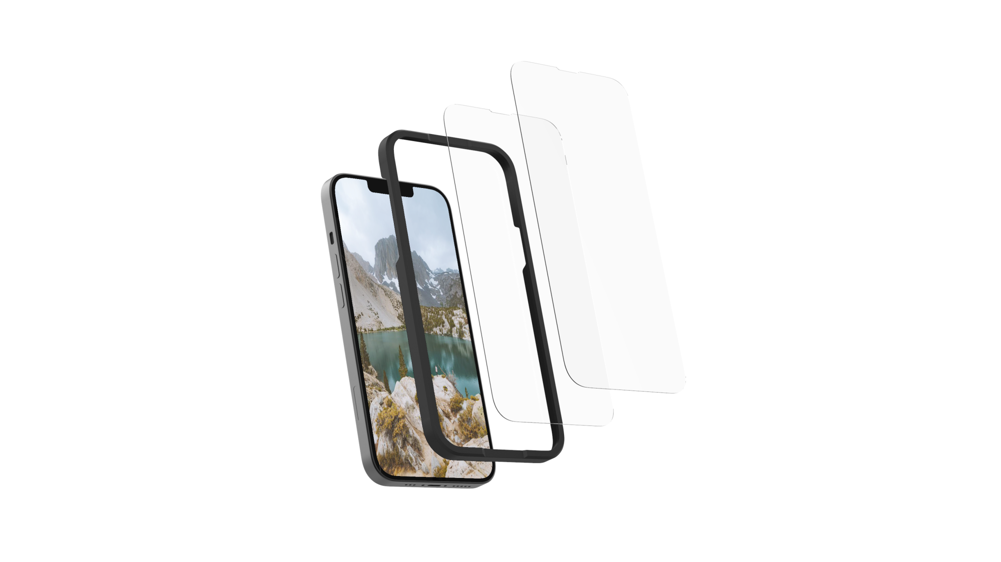 ROKFORM Kit de protection d'écran en verre trempé pour iPhone 15 PLus