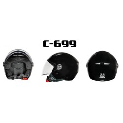 CASQUE DE MOTO JET MARUSHIN C-699 NOIR S