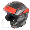 CASQUE DE MOTO JET MARUSHIN C-729 TORNADO NOIR ROUGE XL