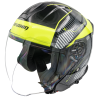 CASQUE DE MOTO JET MARUSHIN C-729 TORNADO NOIR JAUNE XL