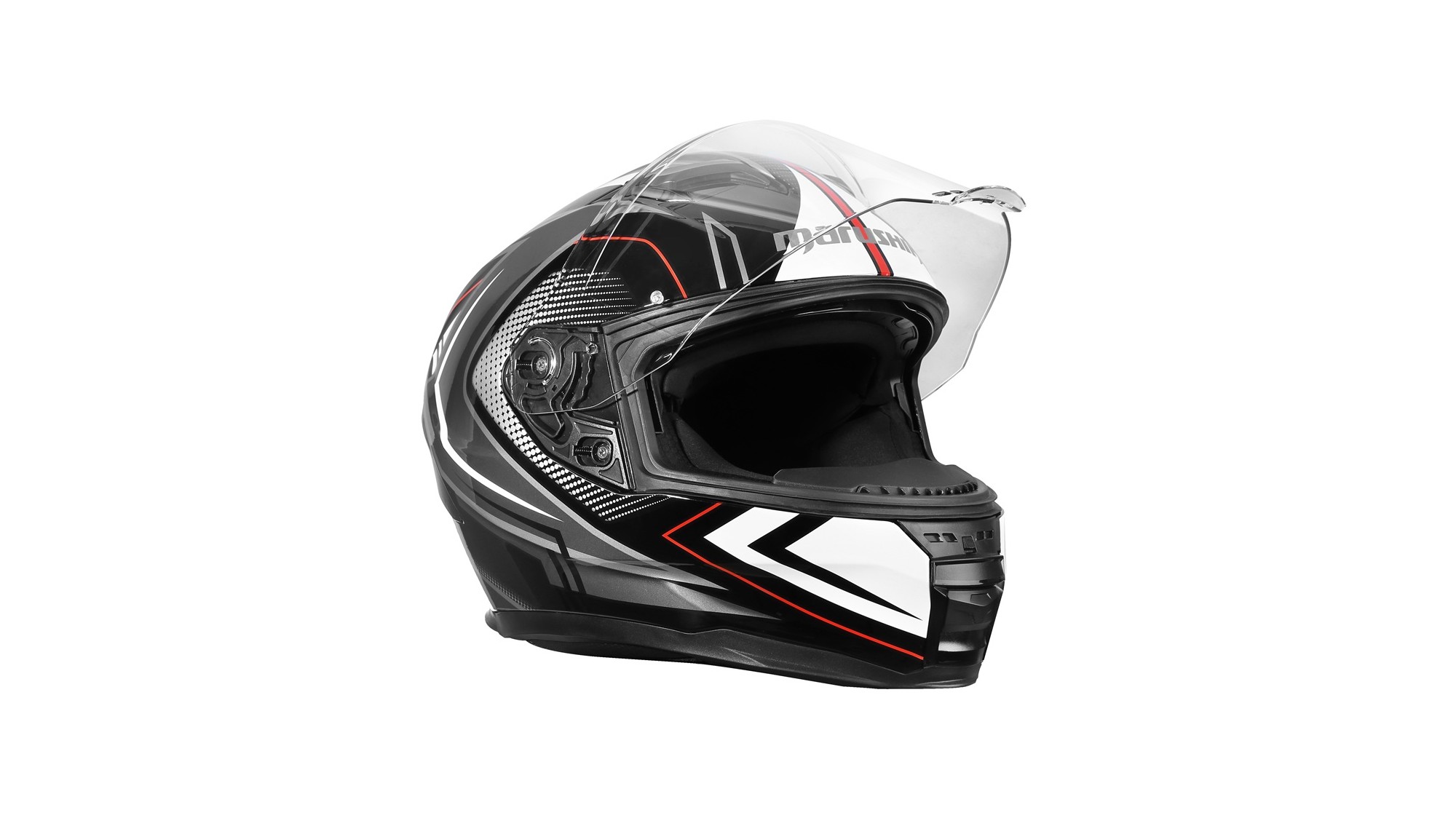 CASQUE INTEGRAL DE MOTO MARUSHIN M-899 CHAMPION NOIR ROUGE XXL