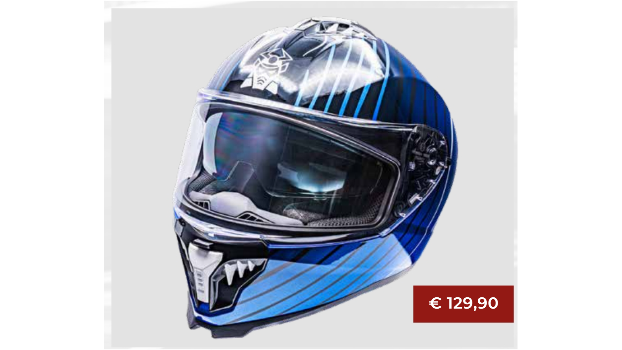 CASQUE INTEGRAL DE MOTO MARUSHIN FALCON II M-269 BLEU XL