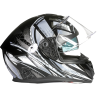 CASQUE INTEGRAL DE MOTO MARUSHIN M-969 ZODIAC DECO GRIS M