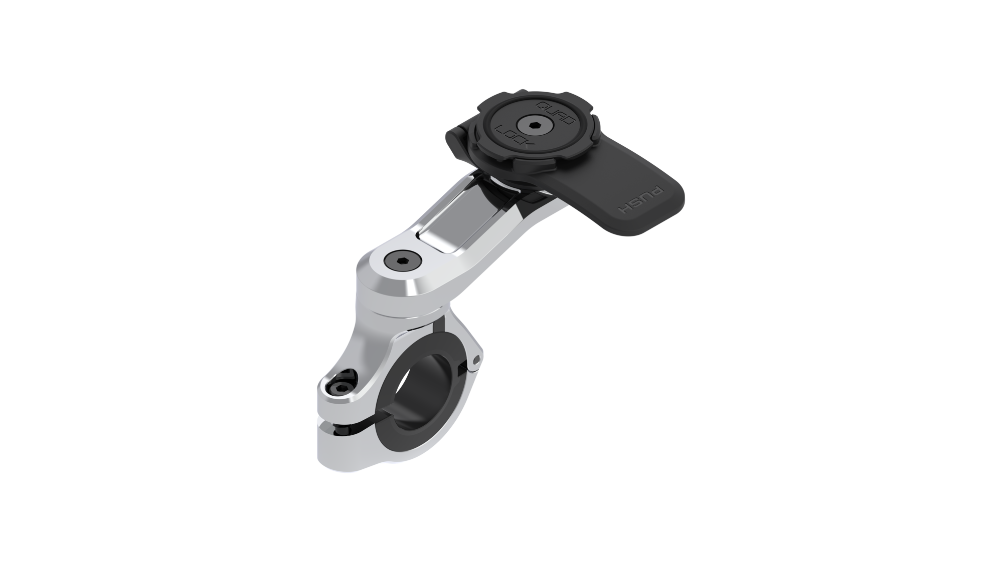 Support guidon moto Quad Lock Pro chromé
