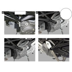 PROTECTION DE CADRE DUCATI MONSTER  00 NOIRE SANS COUPURE