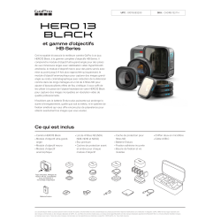 Pack caméra GOPRO HERO13 Black + HB-Series Lens Collection