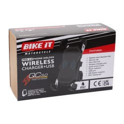 CHARGEUR DE TÉLÉPHONE SANS FIL BIKE IT PRO2 AVEC USB