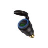 Adaptateur secteur 12 V en aluminium DIN Hella Plug de Bike It avec deux ports USB QC3.0 et Type-C