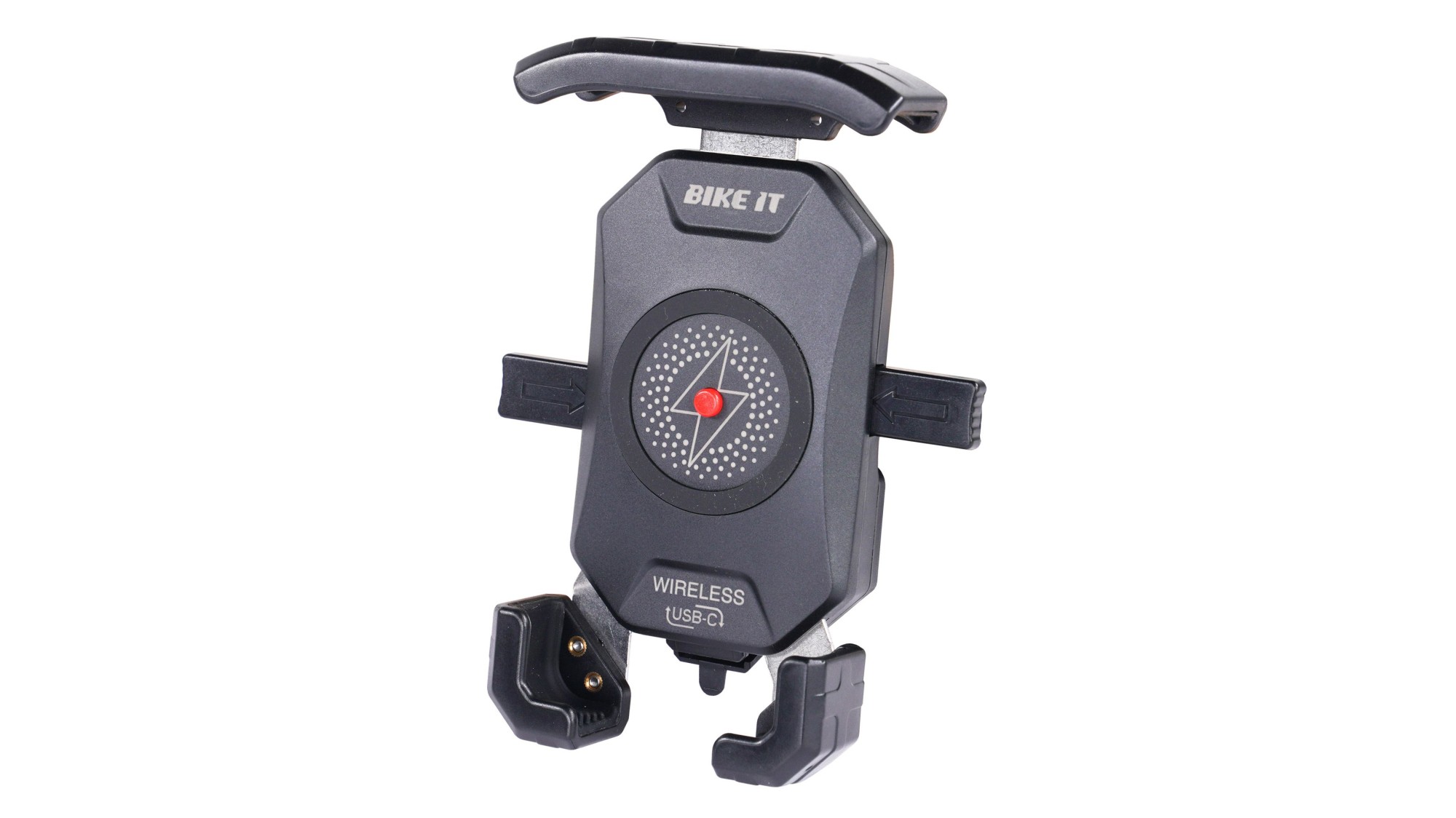 CHARGEUR DE TÉLÉPHONE SANS FIL BIKE IT PRO2 AVEC USB C ENTRÉE CC 12 24 V, PUISSANCE MAXIMALE 15 W