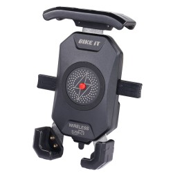 CHARGEUR DE TÉLÉPHONE SANS FIL BIKE IT PRO2 AVEC USB C  ENTRÉE CC 12 24 V, PUISSANCE MAXIMALE 15 W