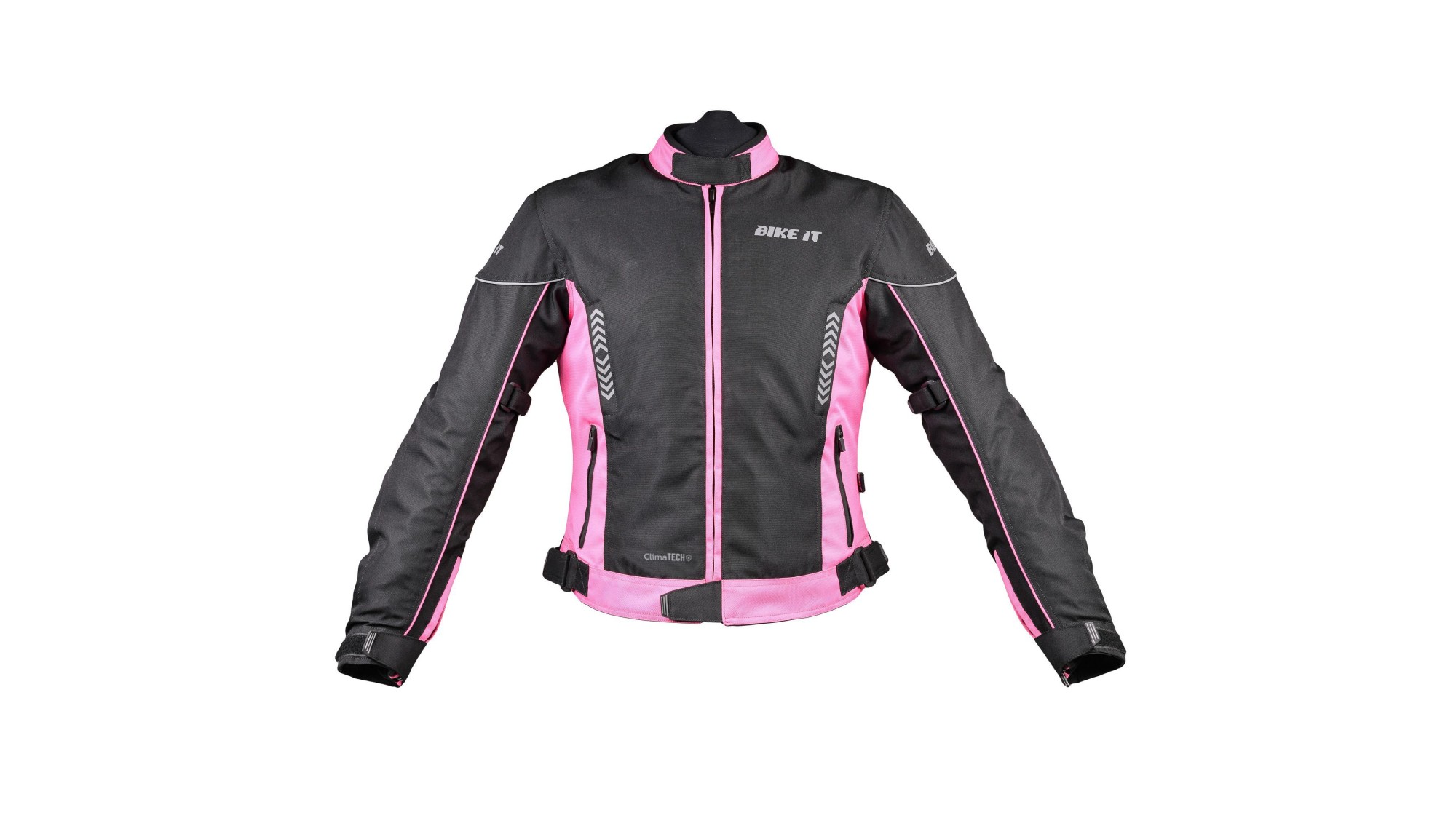 Blouson moto pour femme Insignia BIKEIT noir et rose