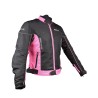 Blouson moto pour femme Insignia BIKEIT noir et rose