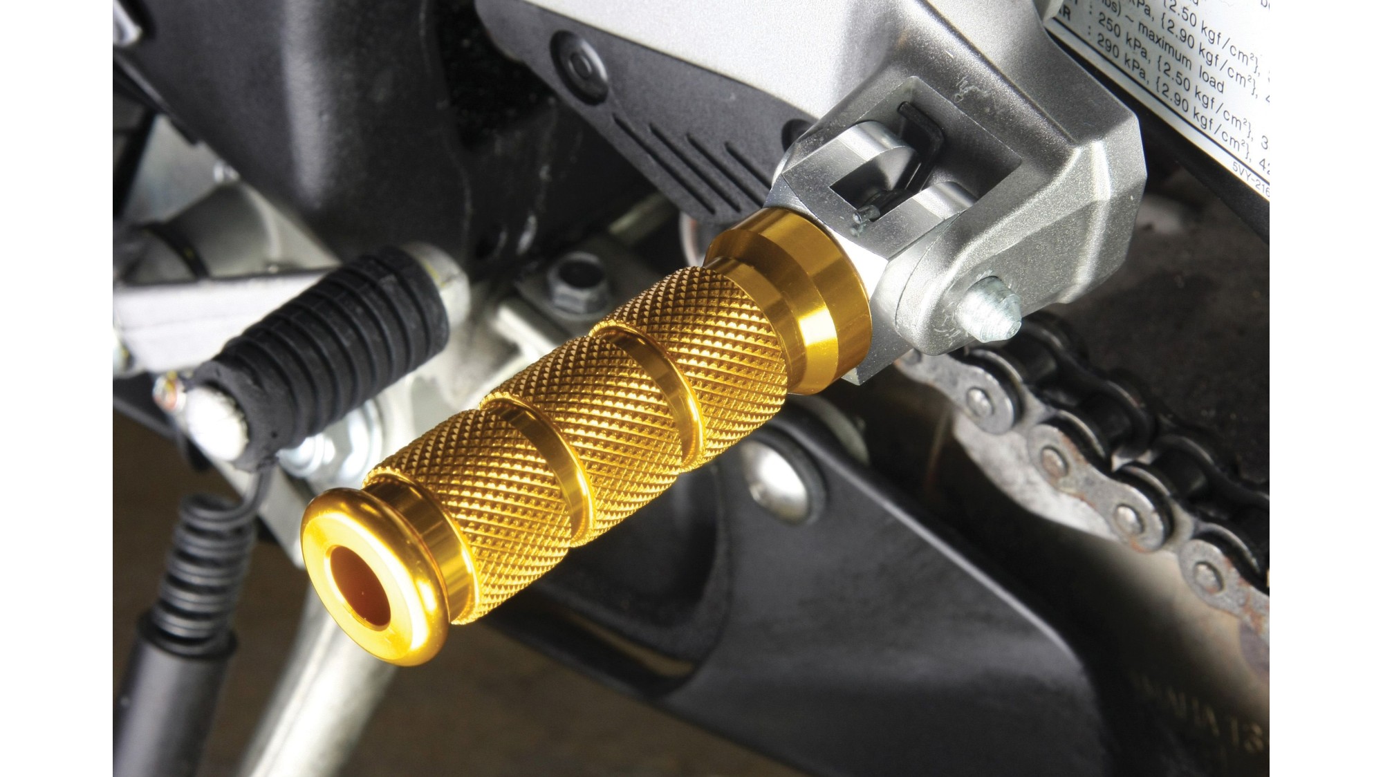 Repose-pieds ronds de rechange pour Suzuki Bike It (passager - Doré)