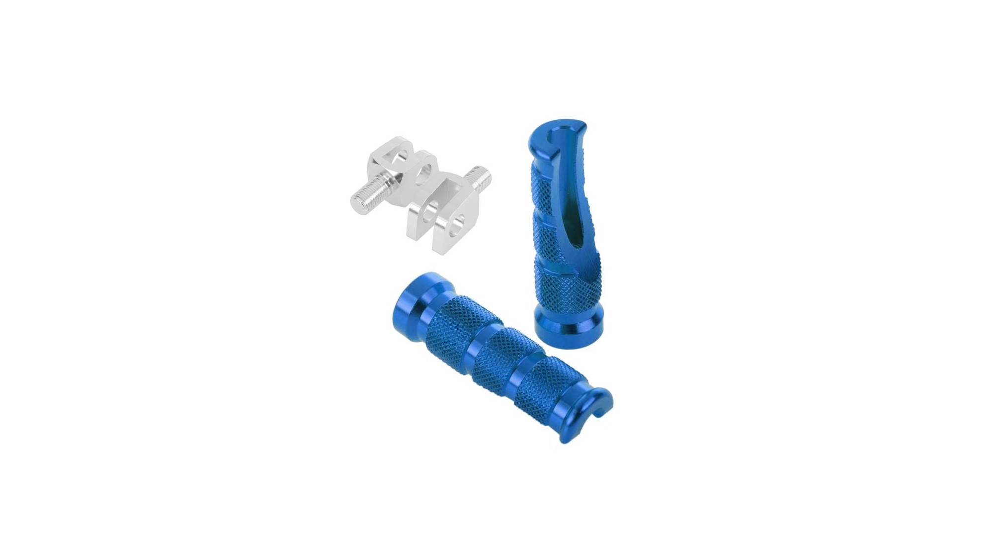 Repose-pieds coniques de rechange Bike It Kawasaki + support (passager - Bleu)