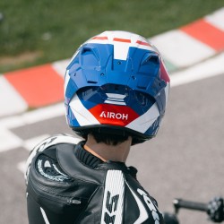 CASQUE AIROH GP800 COMPÉTITION ROUGE BLEU