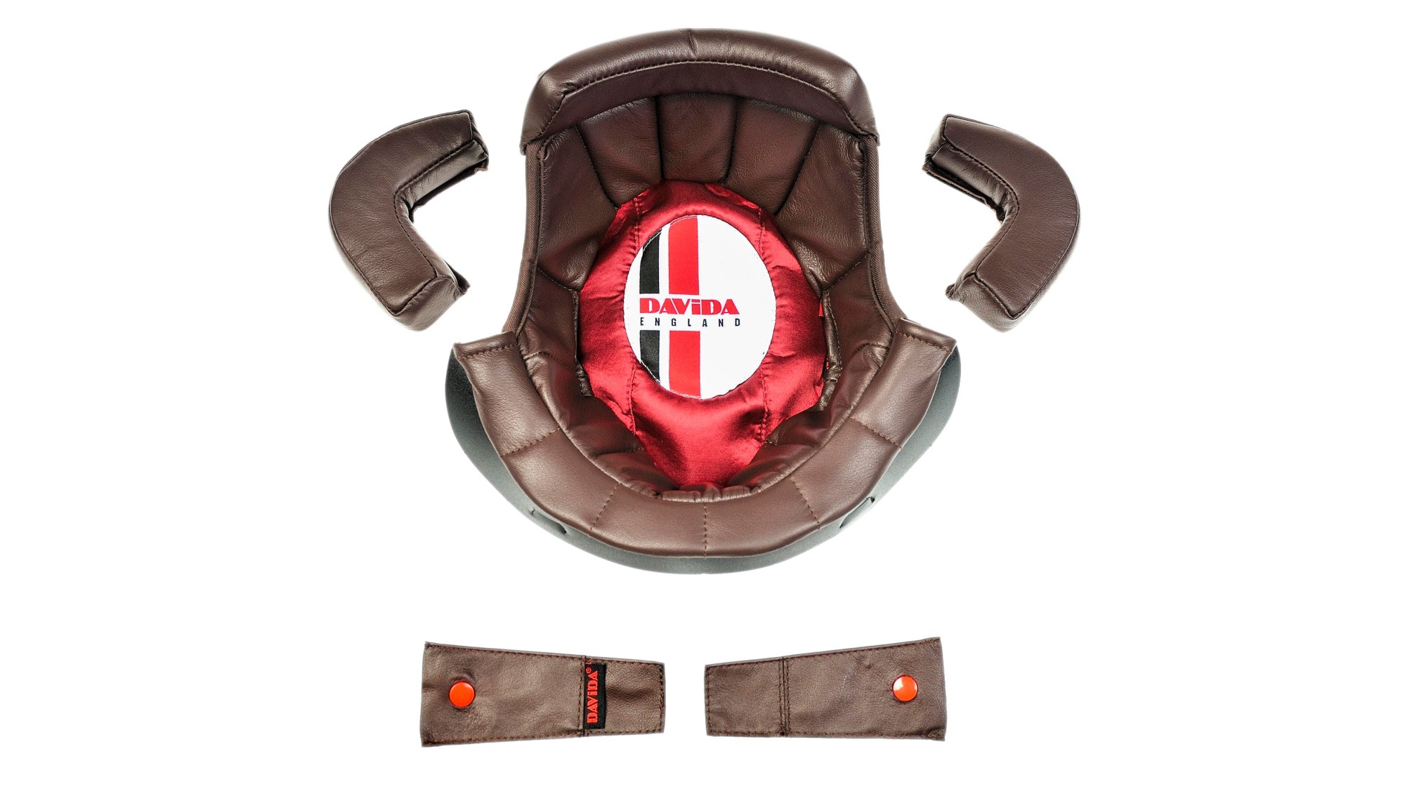 Intérieur de casque Davida Speedster V4 cuir marron